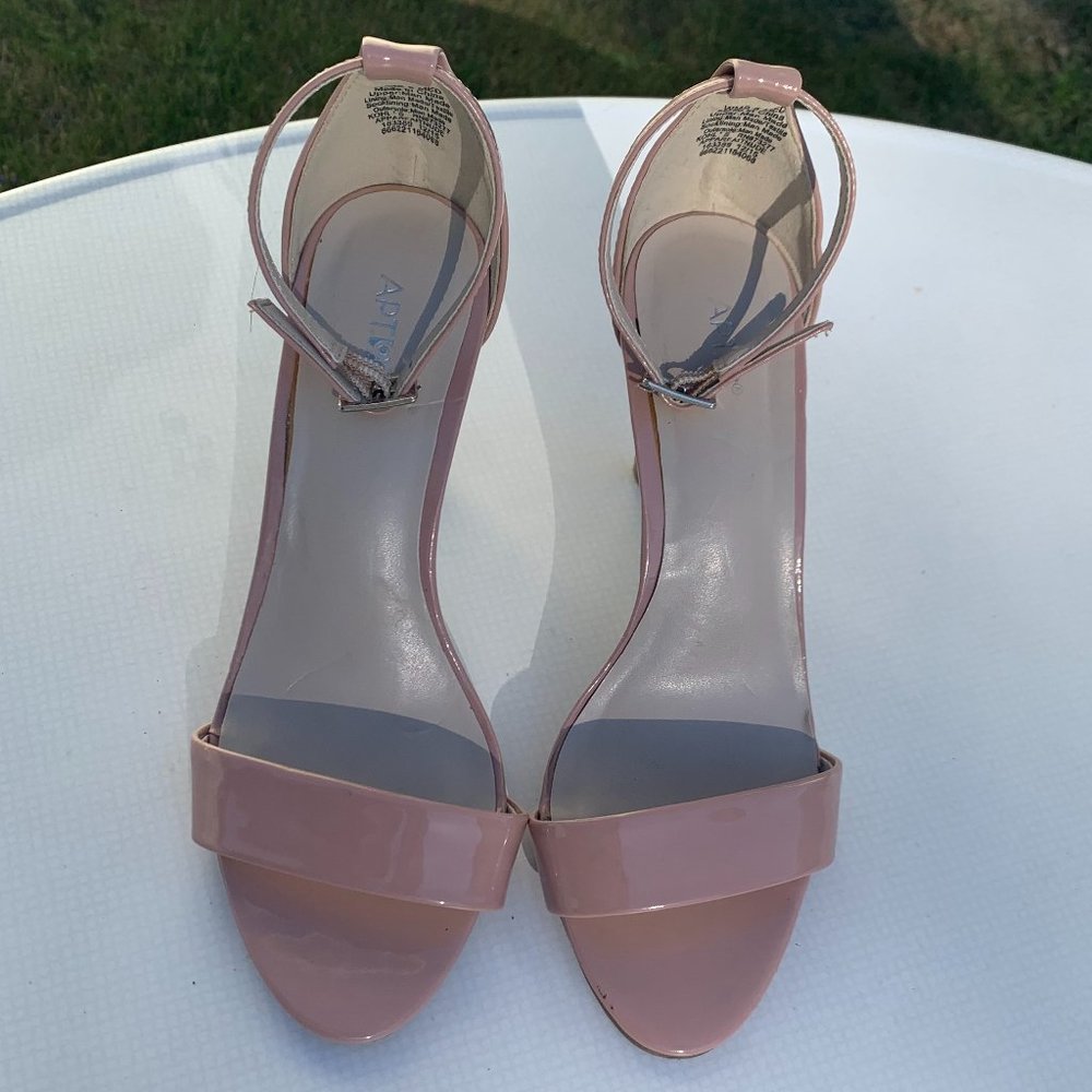 Pink Open Toe Stiletto Heels
